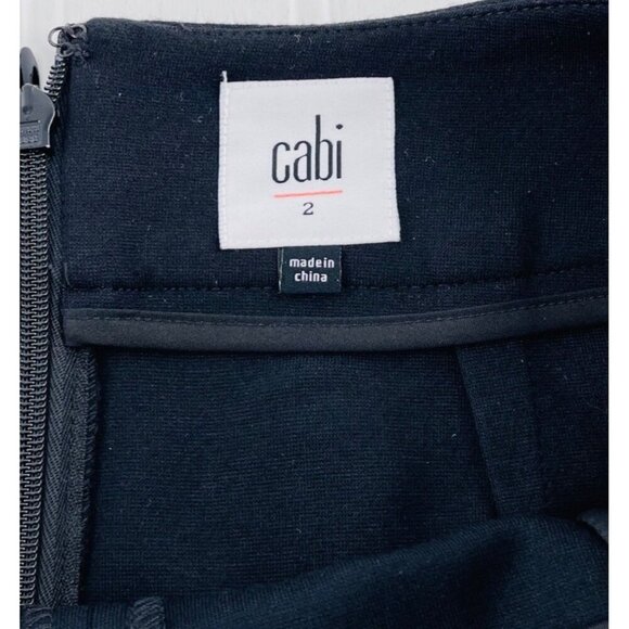 Cabi Womens Black A-Line Skirt Size 2 Polyester/Spandex - Picture 2 of 5